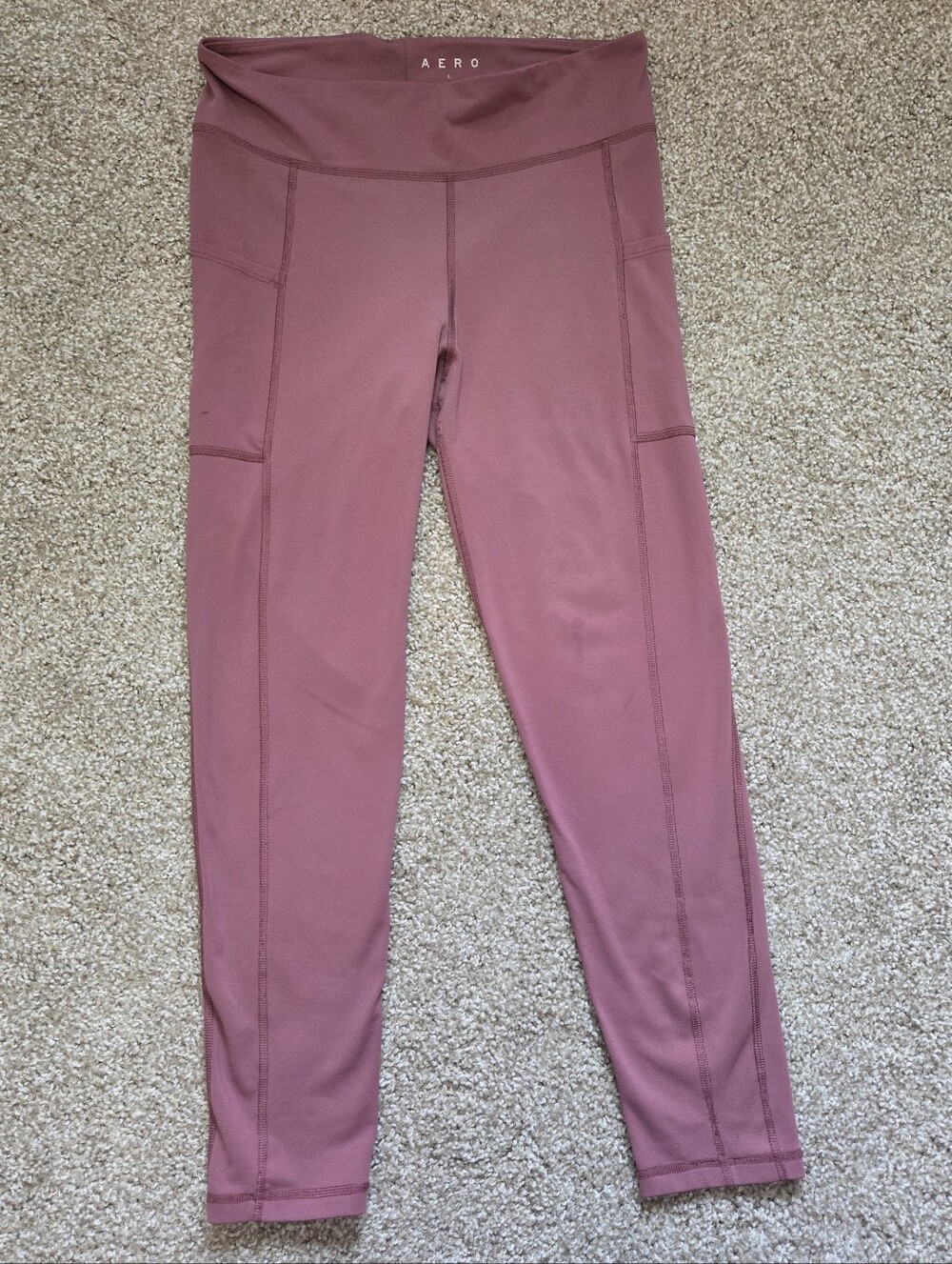 Aeropostale Yoga Mauve High-Rise Sculpting Leggings